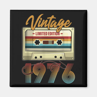 Aimant Vintage 1976 cassette de 45e anniversaire Annivers