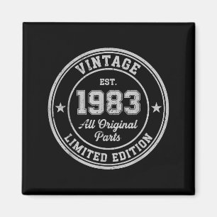 Aimant Vintage 1983 pièces d'origine 43e anniversaire lim