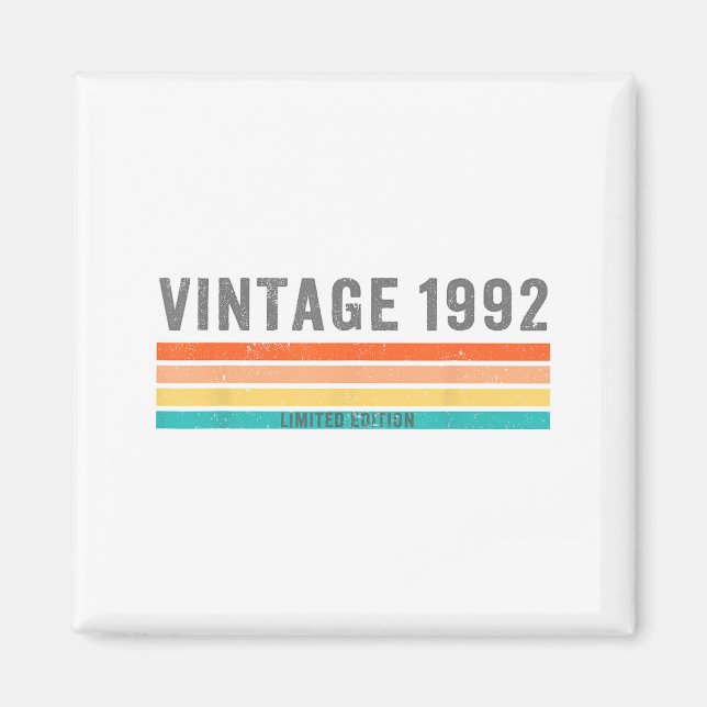 Aimant Vintage 1992 Limited Edition - 33rd Birthday Gift  (Devant)