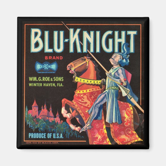 Aimant Vintage à base de fruits Blu-Knight (Devant)