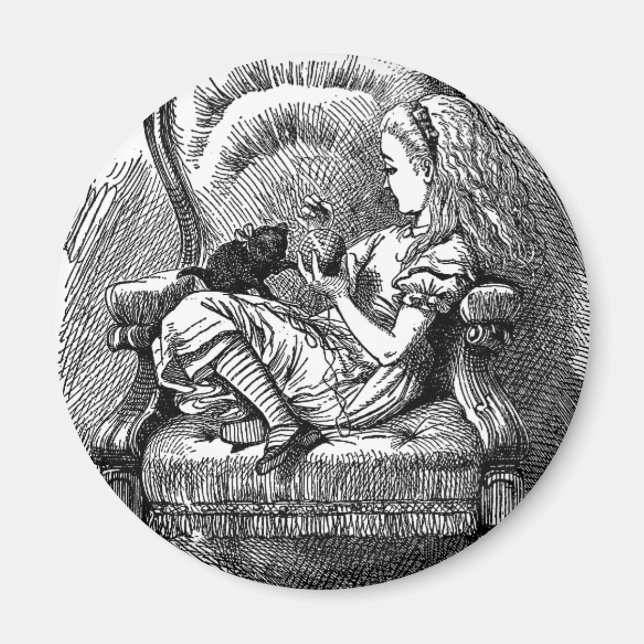 Aimant Vintage Alice au pays des merveilles (Devant)