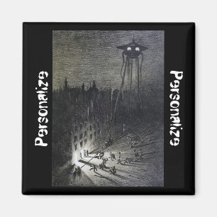 Aimant Vintage alien invasion monde Guerre Mondiale uffil