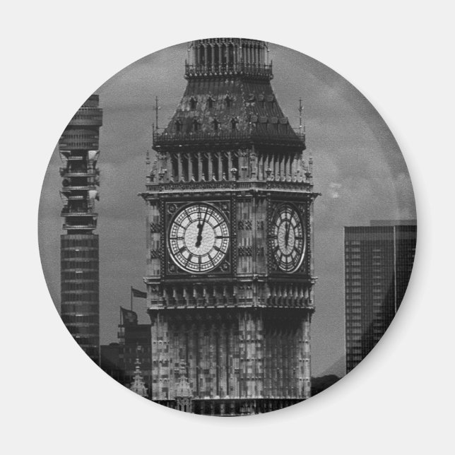 Aimant Vintage Angleterre Londres poste tour Big ben (Devant)