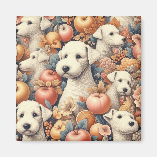 Aimant Vintage Bedlington Terrier sans fil (Devant)