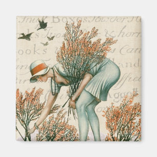 Aimant Vintage belle nature dans la dame du parc national