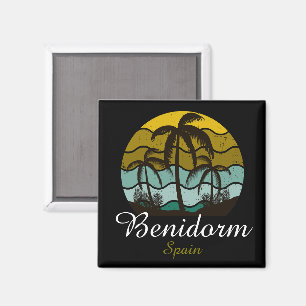 Aimant Vintage Benidorm Espagne Vacances d'été