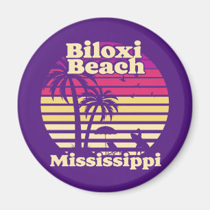 Aimant Vintage Biloxi Beach Mississippi