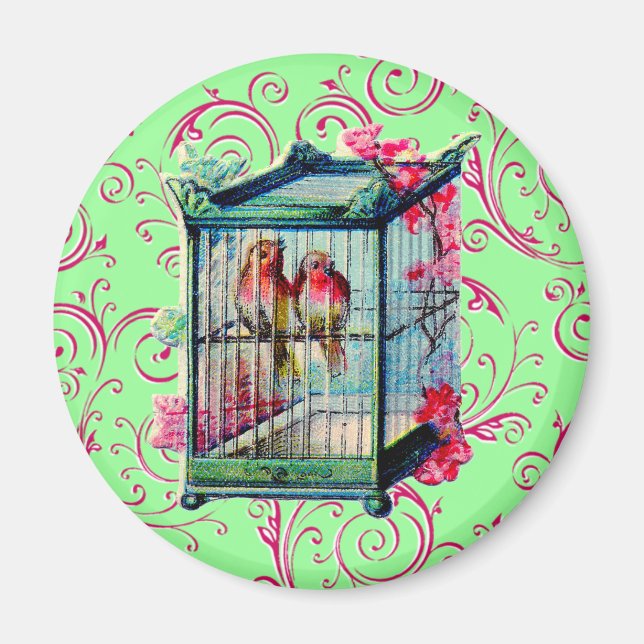 Aimant Vintage Birdcage (Devant)