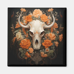 Aimant Vintage Bohême Sugar Skull Bloom