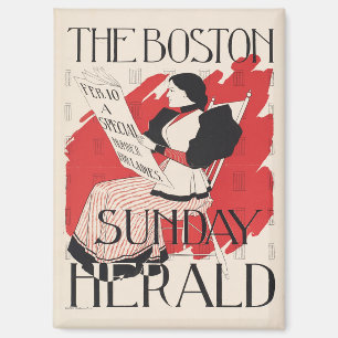 Aimant Vintage Boston Sunday Herald Women's Edition