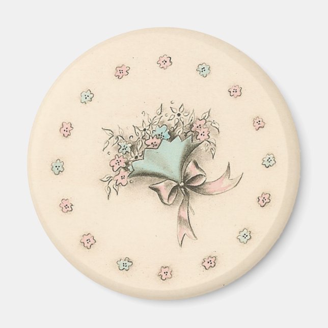 Aimant Vintage Bouquet (Devant)