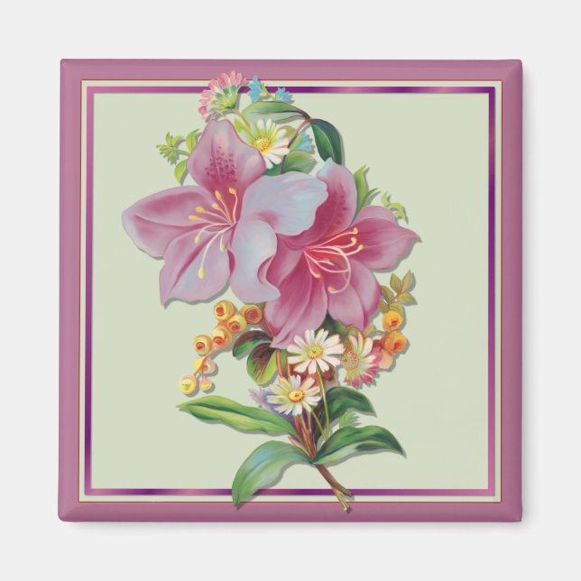 Aimant Vintage Bouquet (Devant)