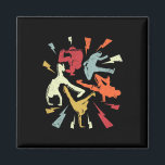 Aimant Vintage Break Dancing Bboy Poses Hip hop rétro<br><div class="desc">Vintage Break Dancing Bboy Poses Hip hop rétro</div>