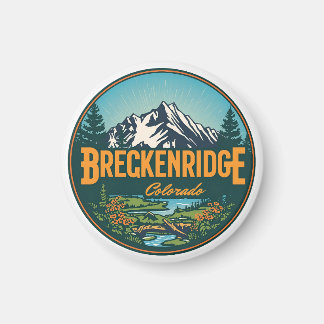 Aimant Vintage Breckenridge colorado Rocky Mountain