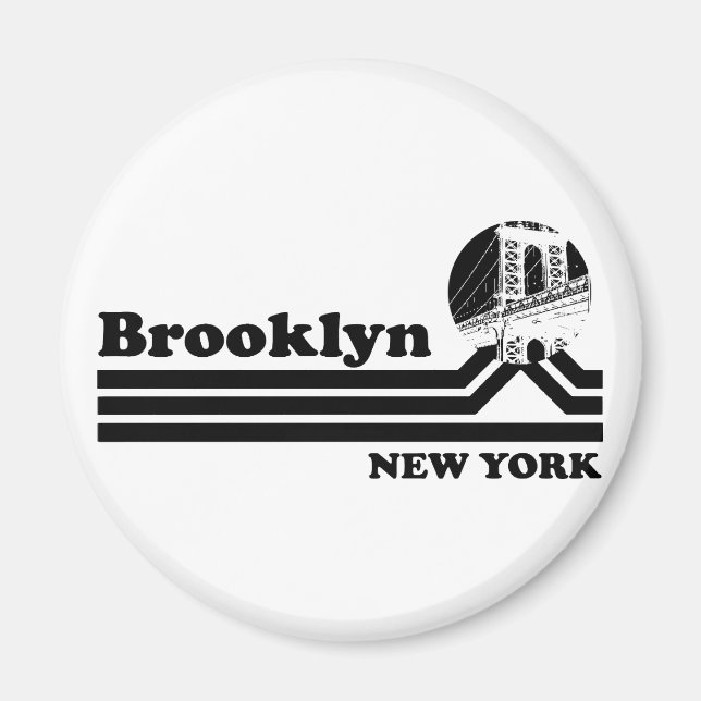 Aimant Vintage Brooklyn New York (Devant)