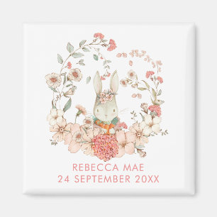 Aimant Vintage Bunny Bunny Botaniques Nom Date de naissan