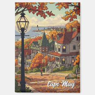 Aimant Vintage Cape May New Jersey Travel