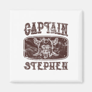 Aimant Vintage Capitaine Stephen Pirate personnalisé Pont