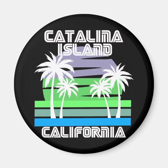 Aimant Vintage Catalina, Californie (Devant)
