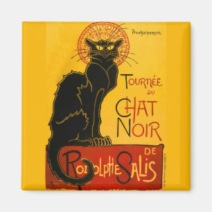 Aimant Vintage Chat Noir Art Nouveau Paris Cute Conversat