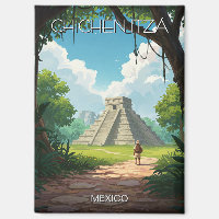 Vintage Chichen Itza Mexico Travel