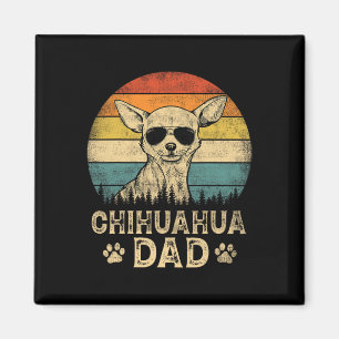 Aimant Vintage Chihuahua Papa Amoureux de les chiens Père
