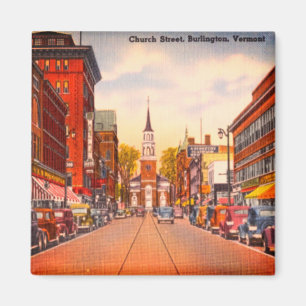 Aimant Vintage Church Street, Burlington, VT