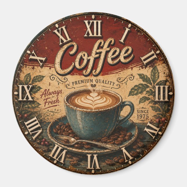 Aimant Vintage Coffee  (Devant)