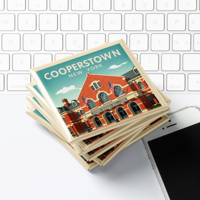Aimant Vintage Cooperstown New York (Créateur téléchargé)
