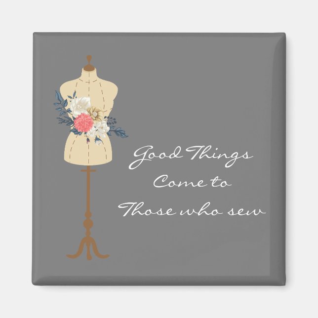 Aimant Vintage couture robe mignonne (Devant)