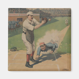 Aimant vintage d'affiche de base-ball