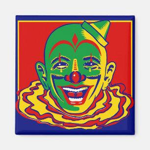 Aimant vintage de clown de cirque