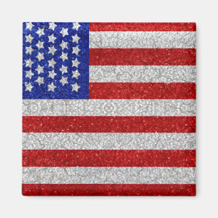 Aimant vintage de drapeau américain