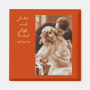 aimant vintage de mariage de photo