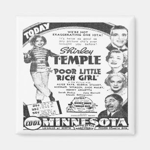 Aimant vintage de réfrigérateur d'annonce de fil