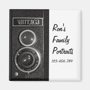 Aimant vintage d'effet d'appareil-photo