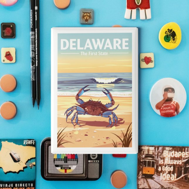 Aimant Vintage Delaware (Créateur téléchargé)