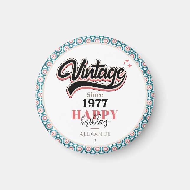 Aimant Vintage depuis - 1977 (Devant)