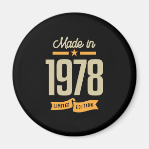 Aimant Vintage depuis 1978 Cadeau d'anniversaire