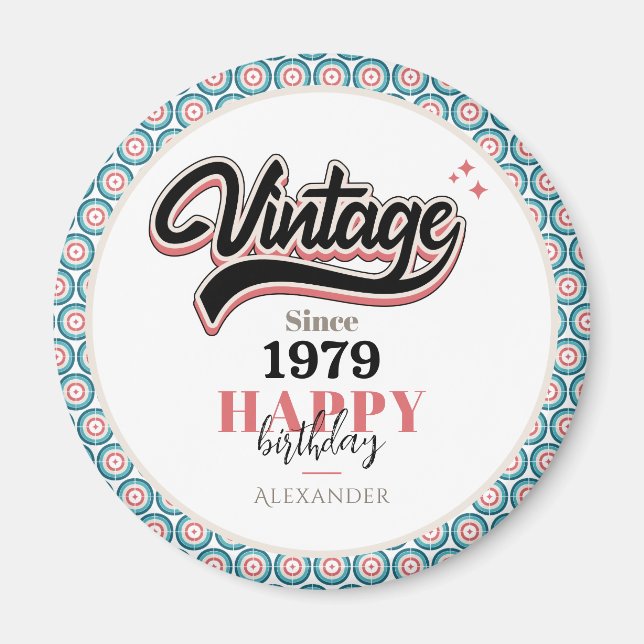 Aimant Vintage depuis - 1979 (Devant)