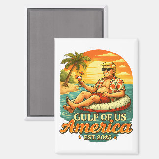 Aimant Vintage drôle Trump Amérique du Golfe 2025