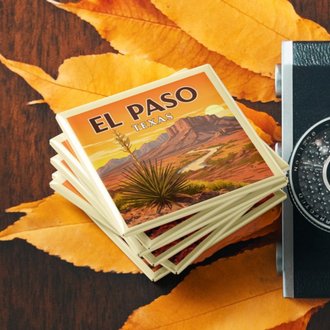 Aimant Vintage El Paso Texas (Créateur téléchargé)