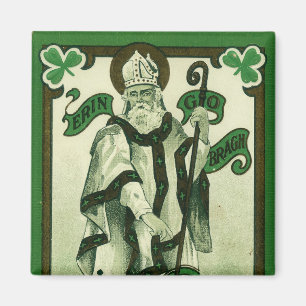 Aimant Vintage - Erin Go Bragh - Vœux de la Saint-Patrick