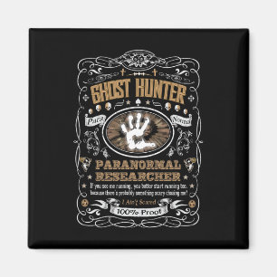 Aimant Vintage Étiquette Whiskey Ghost Hunter