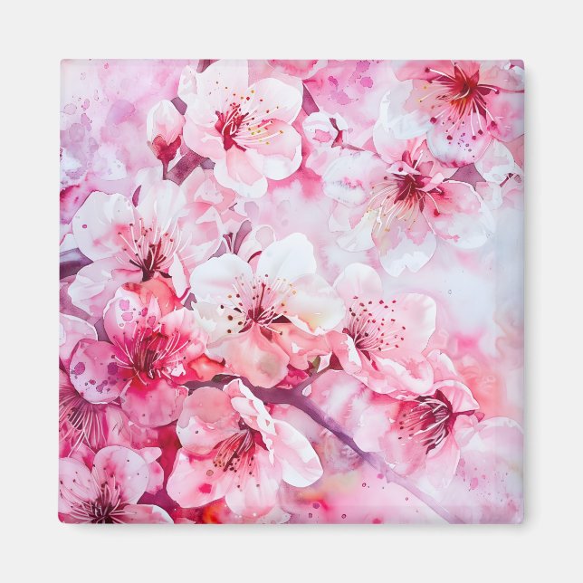 Aimant Vintage Fleur Pétale Rose Douce (Devant)