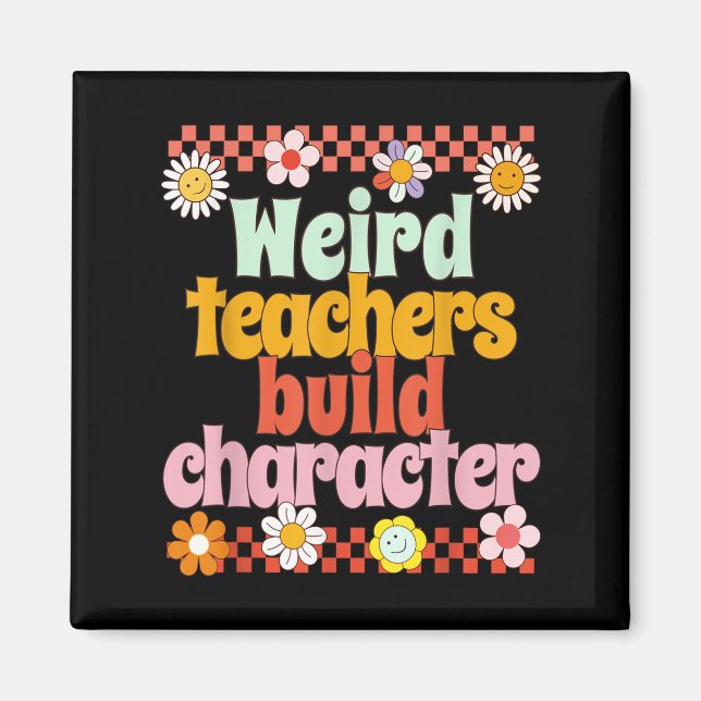 Aimant Vintage Funny Retro Motivational Teacher Retro  (Devant)