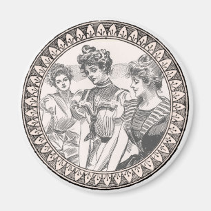 Aimant Vintage Gibson Girls Illustration antique