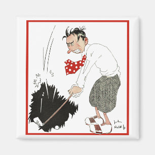 Aimant Vintage Golf Sports Humour, Funny Silly Golfer