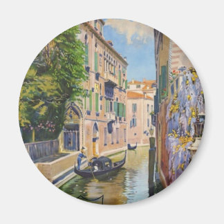 Aimant Vintage Grand Canal Gondolas Venise Italie Voyage