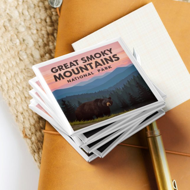 Aimant Vintage Great Smoky Mountains Park (Créateur téléchargé)